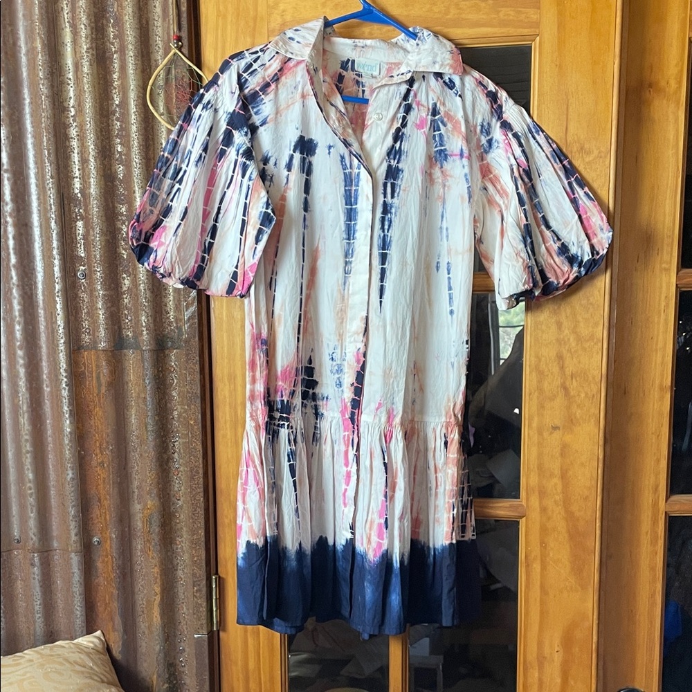 WKND Colorful Tie-Dye Mini Dress, Size S